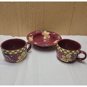 Christmas Treat by Luarie Gates Exclusively Bon Ton & Elder-Beerman 3 Pc Bowl Se